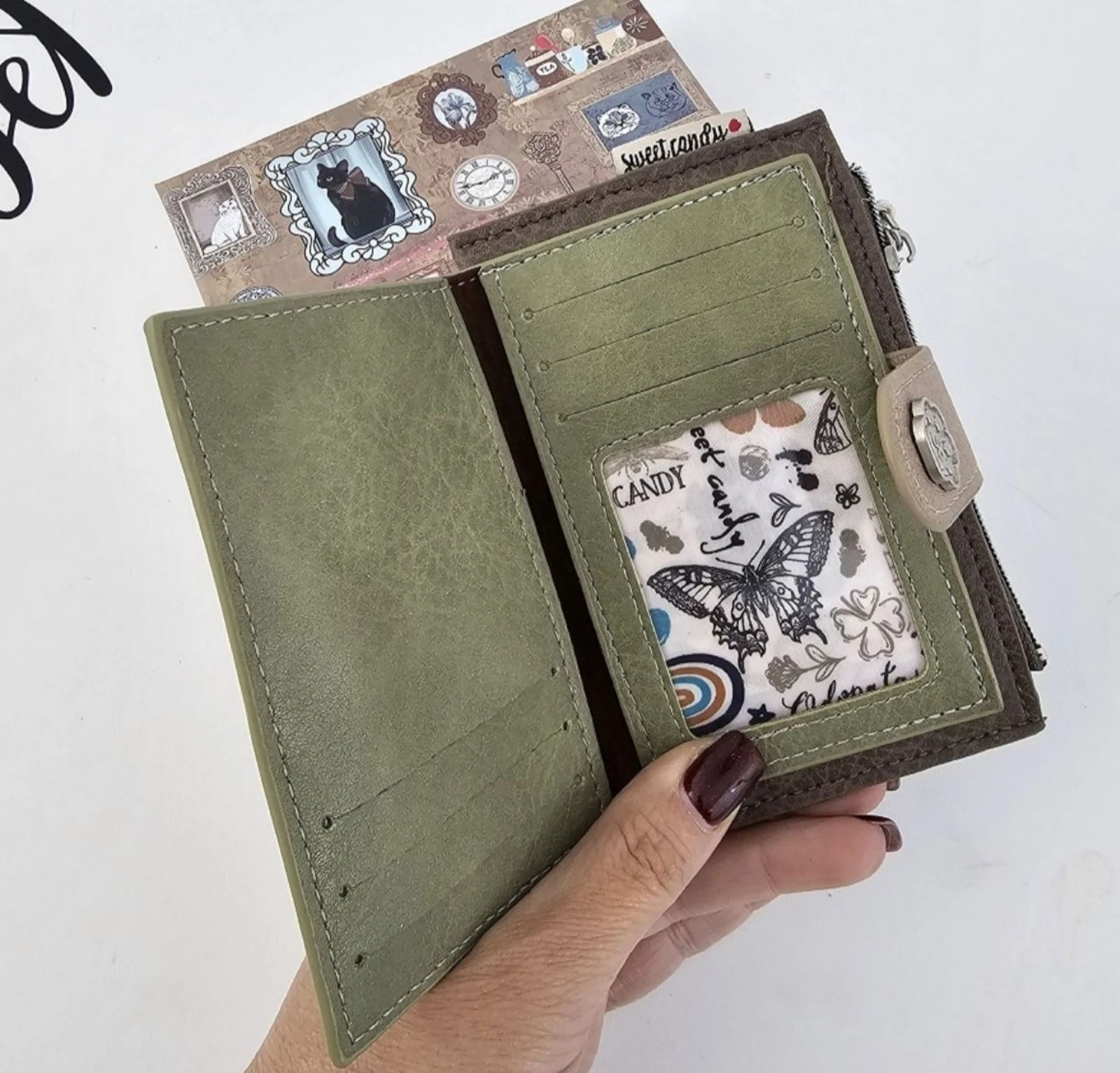Monedero Sweet Candy Gatos marrón 🤎 – photo 6